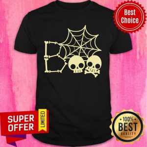 Spider Web Skull Boo Halloween Shirt