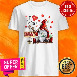 Top I Love Being A Grammy Gnome Valentine's Day Shirt