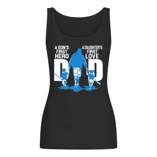 A-son-s-first-hero-dad-a-daughter-s-first-love1-women-s-tank-top-black-front.png
