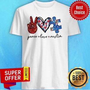 Awesome Peace Love Autism Shirt