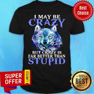 Nice I May Be Crazy But Crazy Is Far Better Than Stupid Shirt