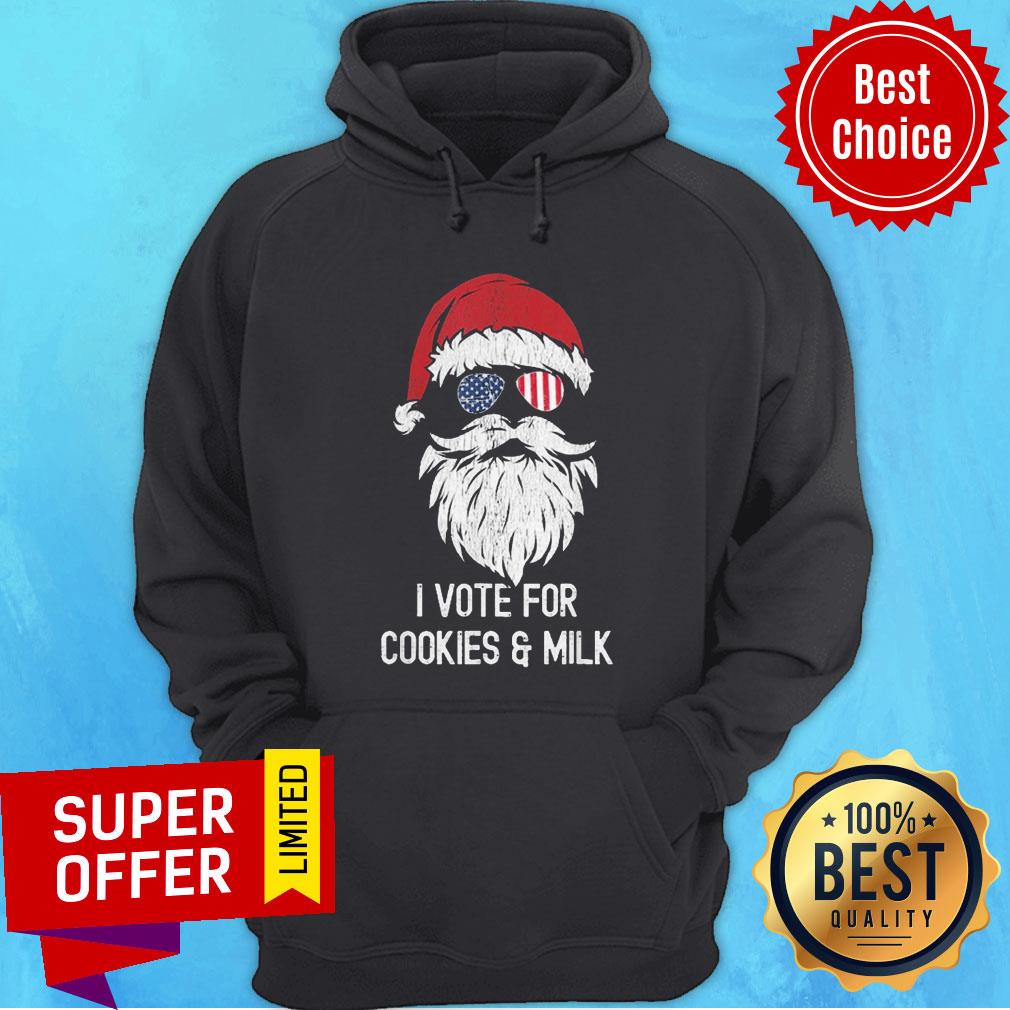 Christmas Election Santa I’m Voting For Cookies And Milk 2020 Shirt