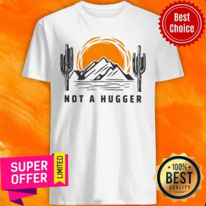 Official Cactus Not A Hugger Cactus Introvert Vintage Sunset Shirt