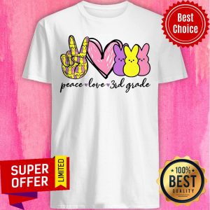 Official 3rd Grade Peace Love Shirt