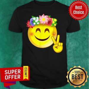 Premium Hippie Flower Power Crown Smile Shirt