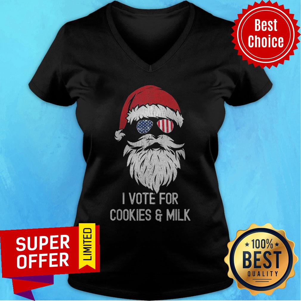 Christmas Election Santa I’m Voting For Cookies And Milk 2020 Shirt