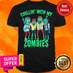 Chillin With My Zombie’s Halloween Boys Kids Zombie Shirt