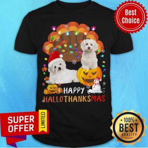 Official Maltese Happy Hallothanksmas Shirt