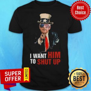 Official Joe Biden I Want Him To Shut Up American Flag Shirt