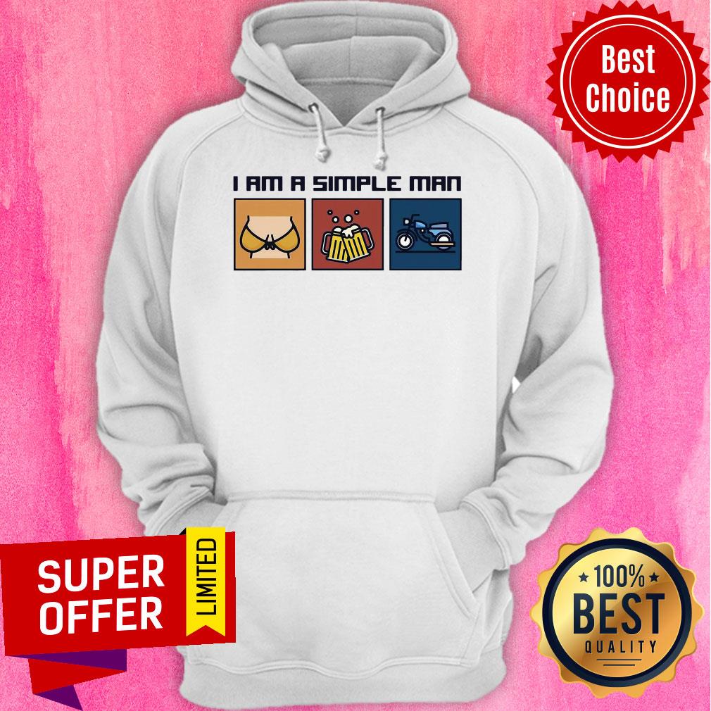 Official I Am A Simple Man Who Love Boobs Beer Motorcycle Shirt
