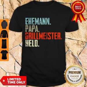 Ehemann Papa Grillmeister Held Vintage Shirt