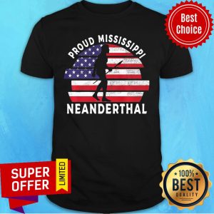 Top Proud Mississippi Neanderthal Vintage Usa Flag Shirt