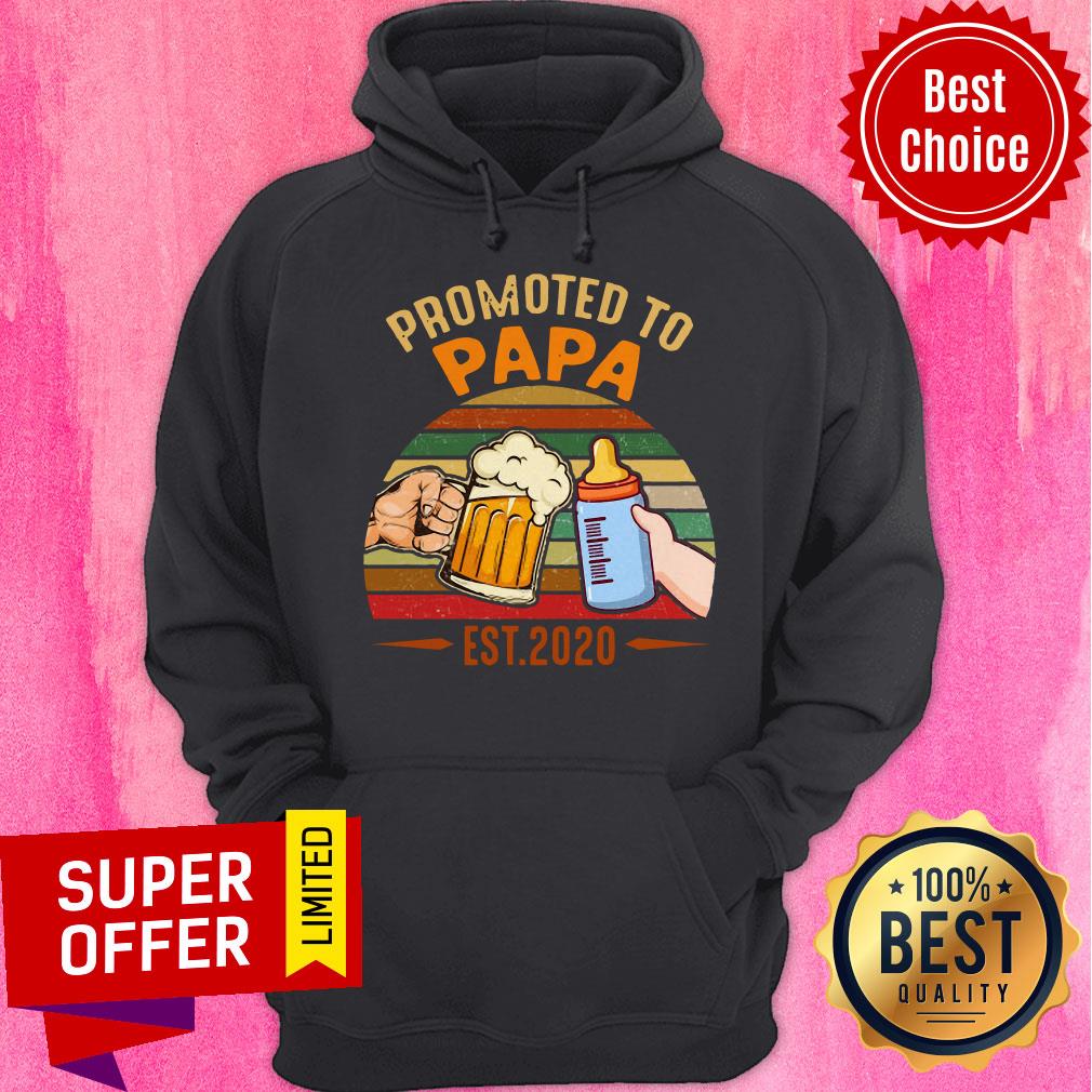 Awesome Promoted To Papa EST 2020 Vintage Shirt