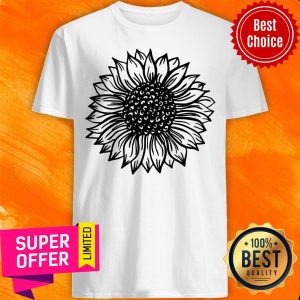 Funny Sunflower Black And White Shirt