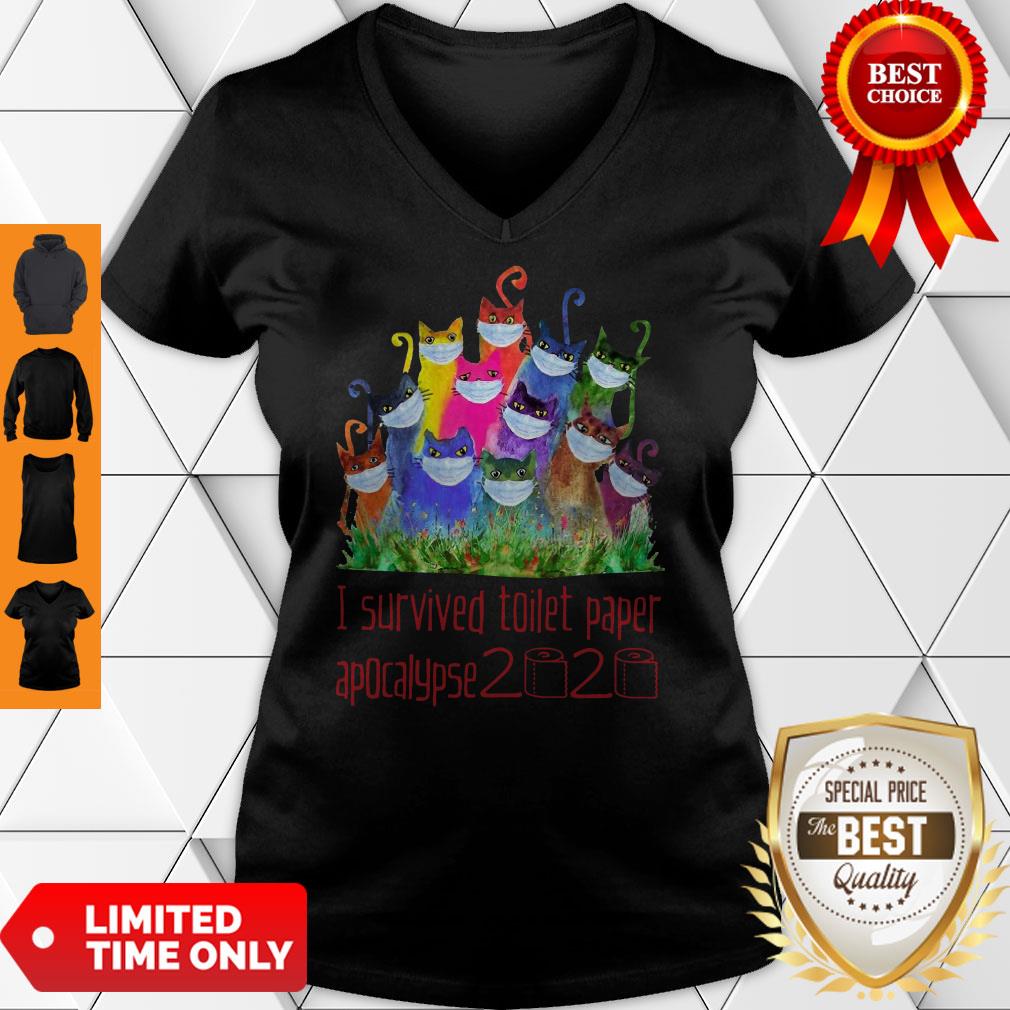 Official Cats I Survived Toilet Paper Apocalypse 2020 Shirt