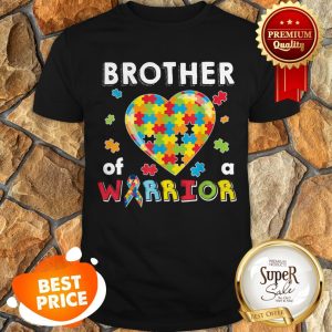 Brother Autism Of The Warrior Heart Puzzle Autism Awareness Shirt