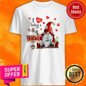 Premium I Love Being A Grandma Gnome Valentine's Day Shirt