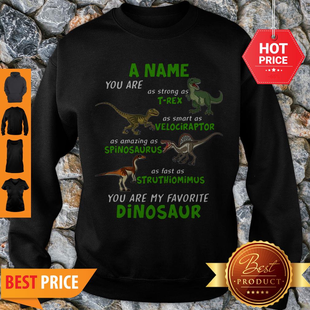 A Name You Are As Strong As T-rex As Smart As Velociraptor Shirt