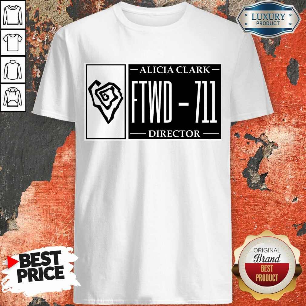 Alicia Clark Tattoo Director Plate Number Shirt