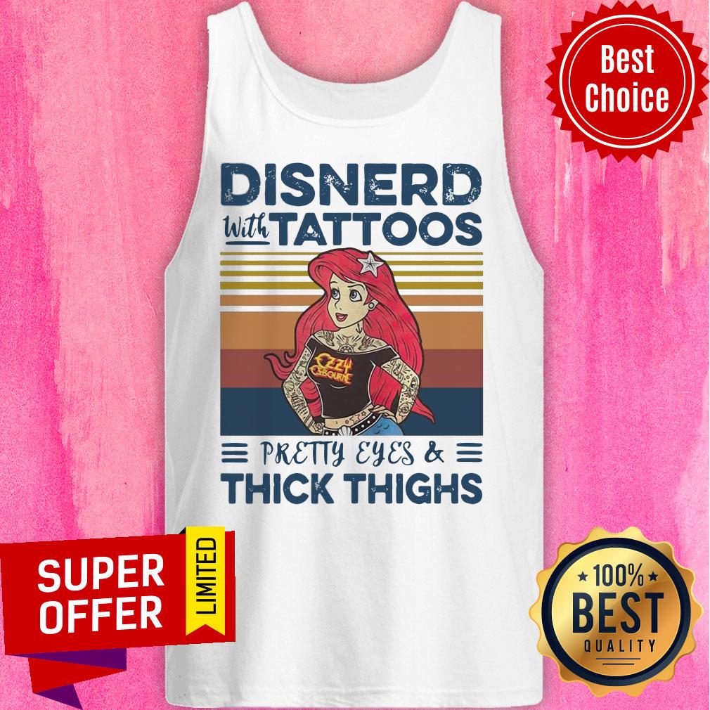 Ariel Mermaid Disnerd With Tattoos Pretty Eyes Thick Thighs Vintage Shirt
