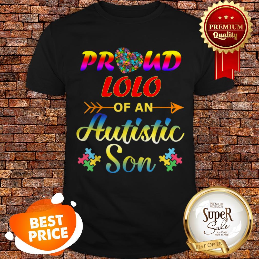 Autism Awareness Tee Proud Lolo Autistic Son Funny Gifts Shirt