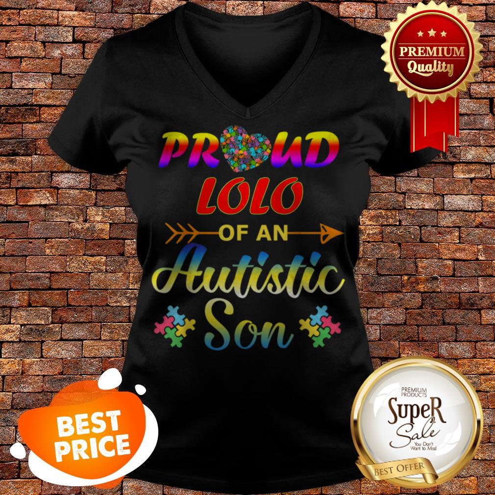 Autism Awareness Tee Proud Lolo Autistic Son Funny Gifts Shirt