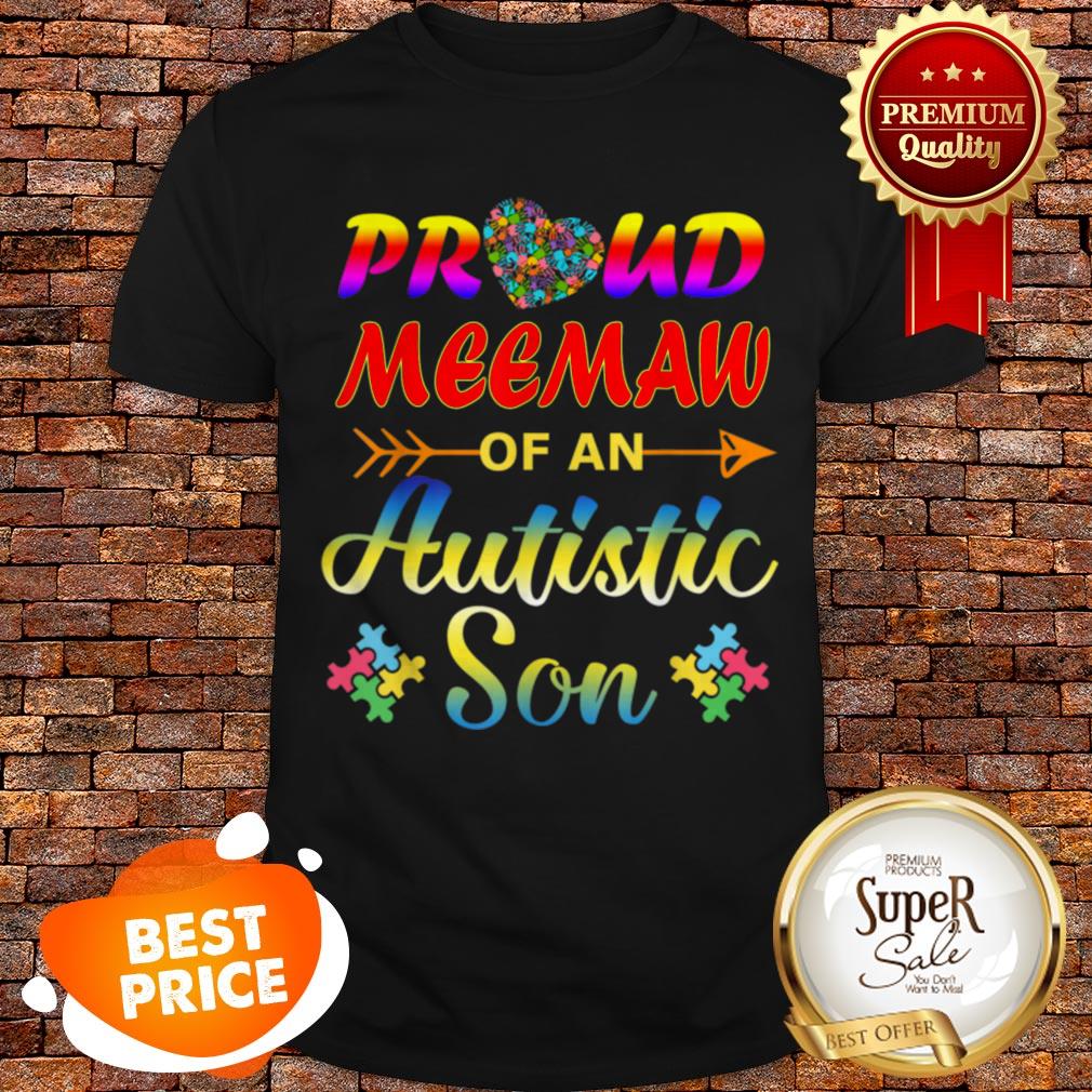 Autism Awareness Tee Proud Meemaw Autistic Son Funny Gifts Shirt