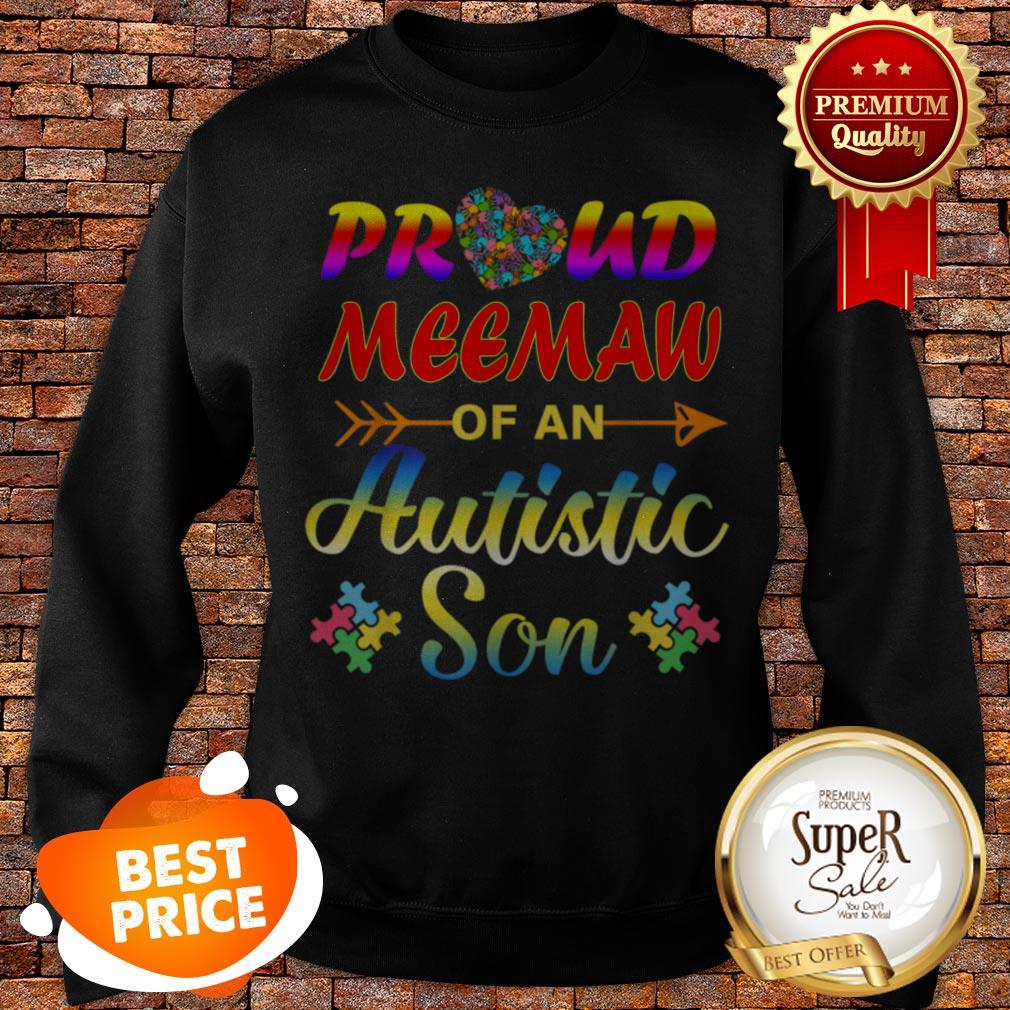 Autism Awareness Tee Proud Meemaw Autistic Son Funny Gifts Shirt