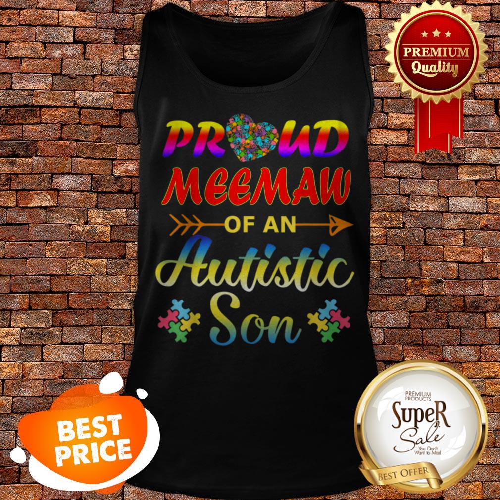 Autism Awareness Tee Proud Meemaw Autistic Son Funny Gifts Shirt