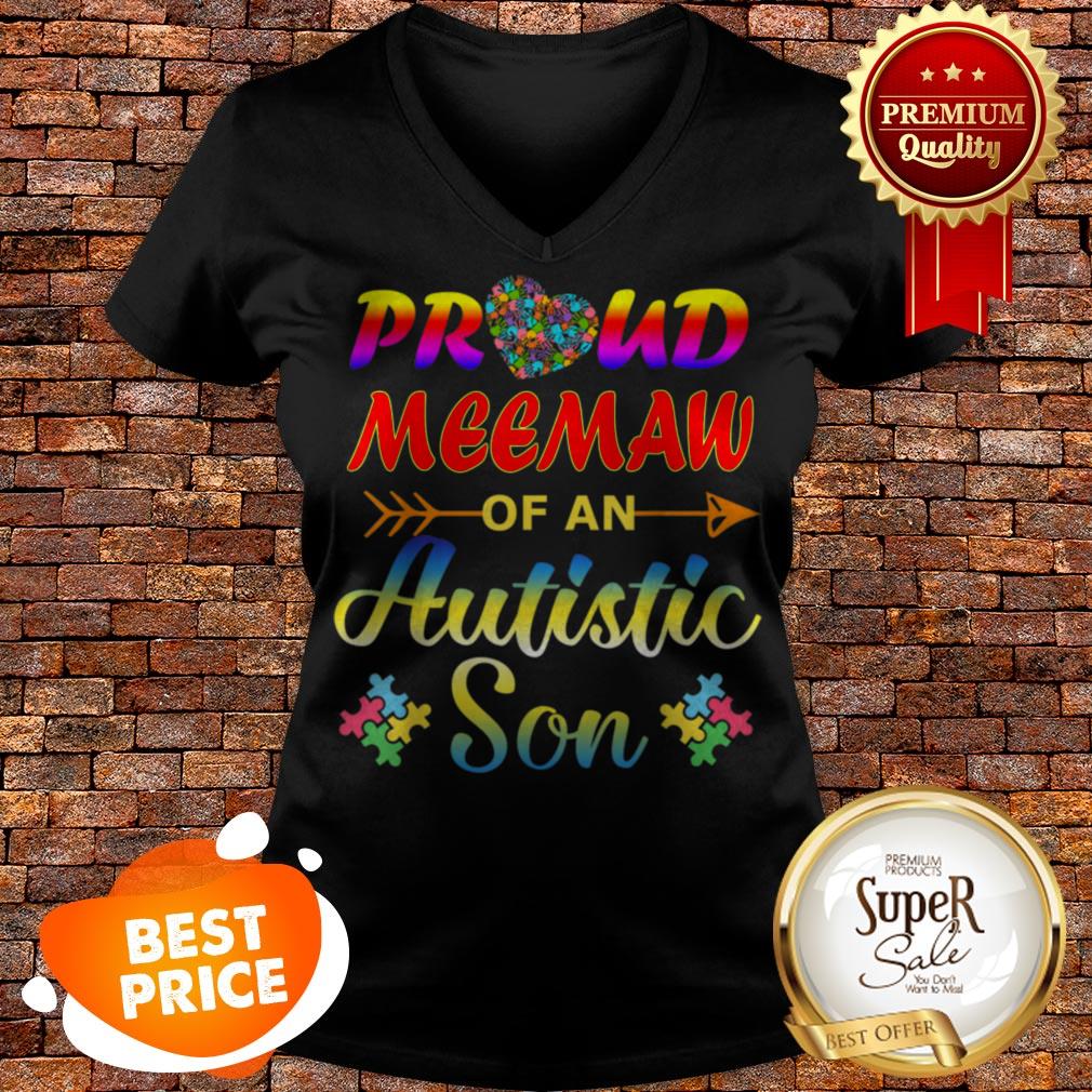 Autism Awareness Tee Proud Meemaw Autistic Son Funny Gifts Shirt