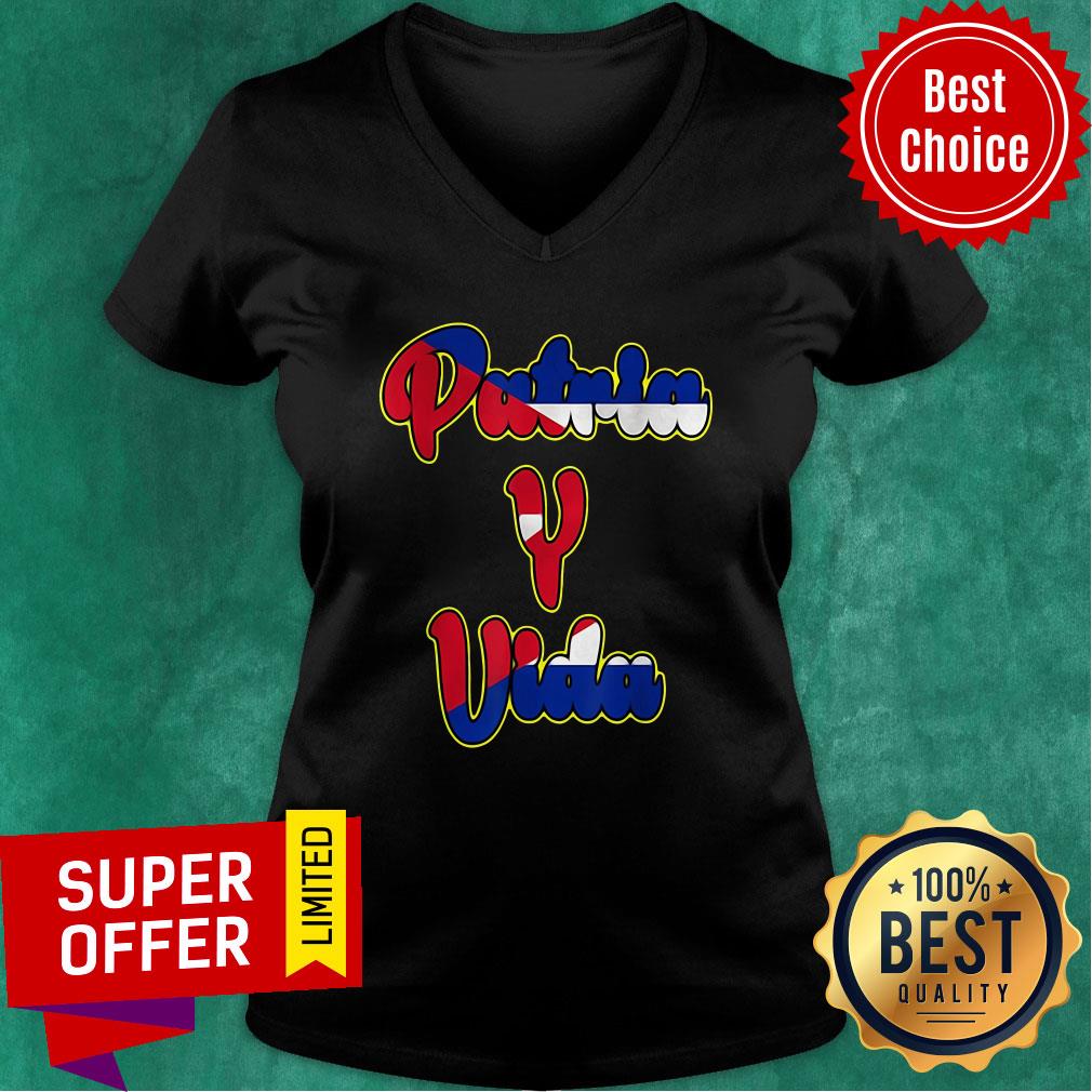 Awesome 2021 Patria Y Vida Cuba Flag Cuban Revolution Shirt