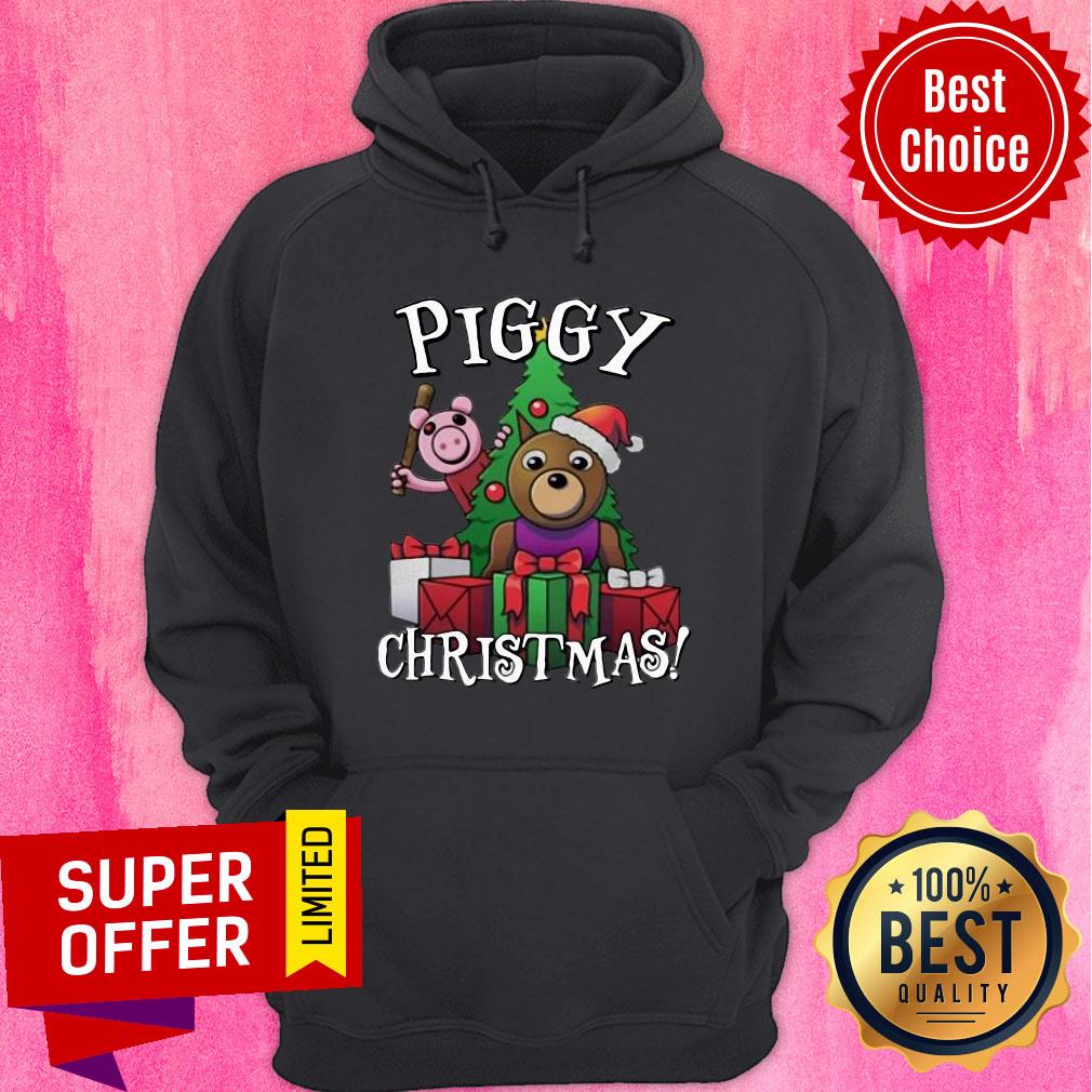 Awesome Bear And Pig Piggy Christmas Shirt