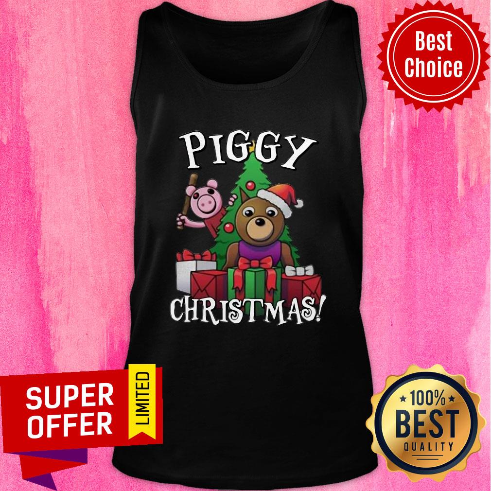 Awesome Bear And Pig Piggy Christmas Shirt