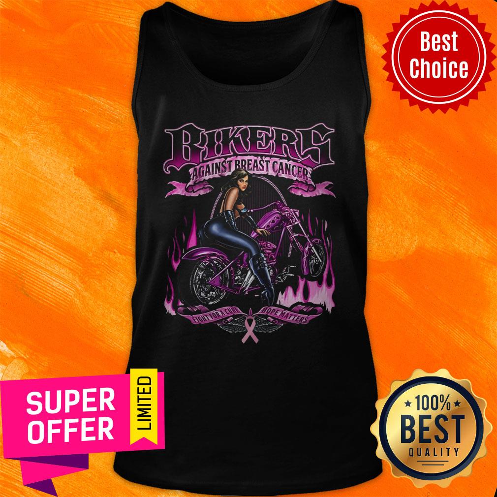 Awesome Biker Against Breast Cancer Fight For A Cure Hope Matters Shirt