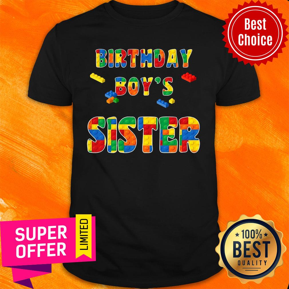 Awesome Building Block Sister Of Birthday Boy Colorful Shirt