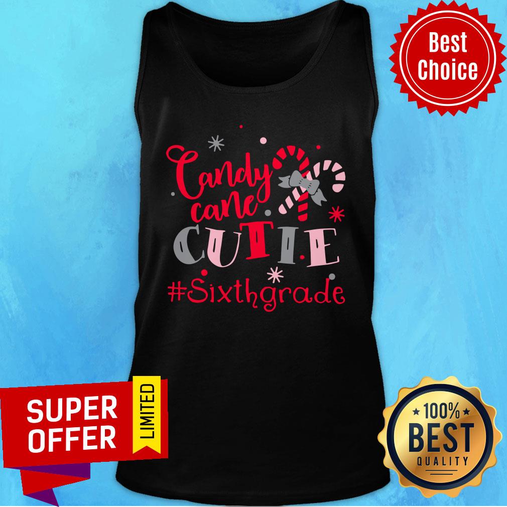 Awesome Candy Cane Cutie Sixth Grade Christmas Shirt