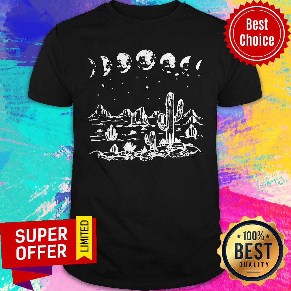 Awesome Desert Cactus Starry Night Shirt