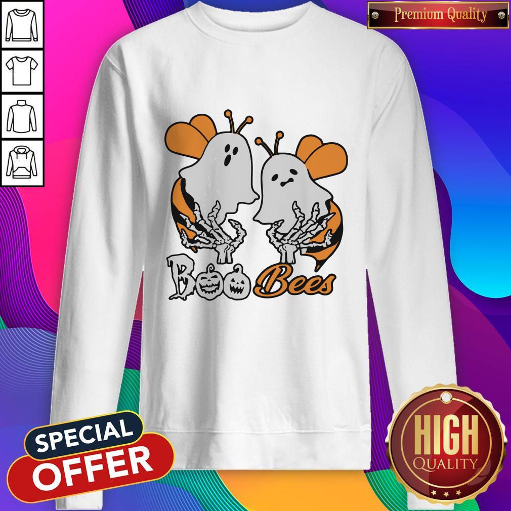 Awesome Ghost Boo Bees And Skeleton Halloween Shirt