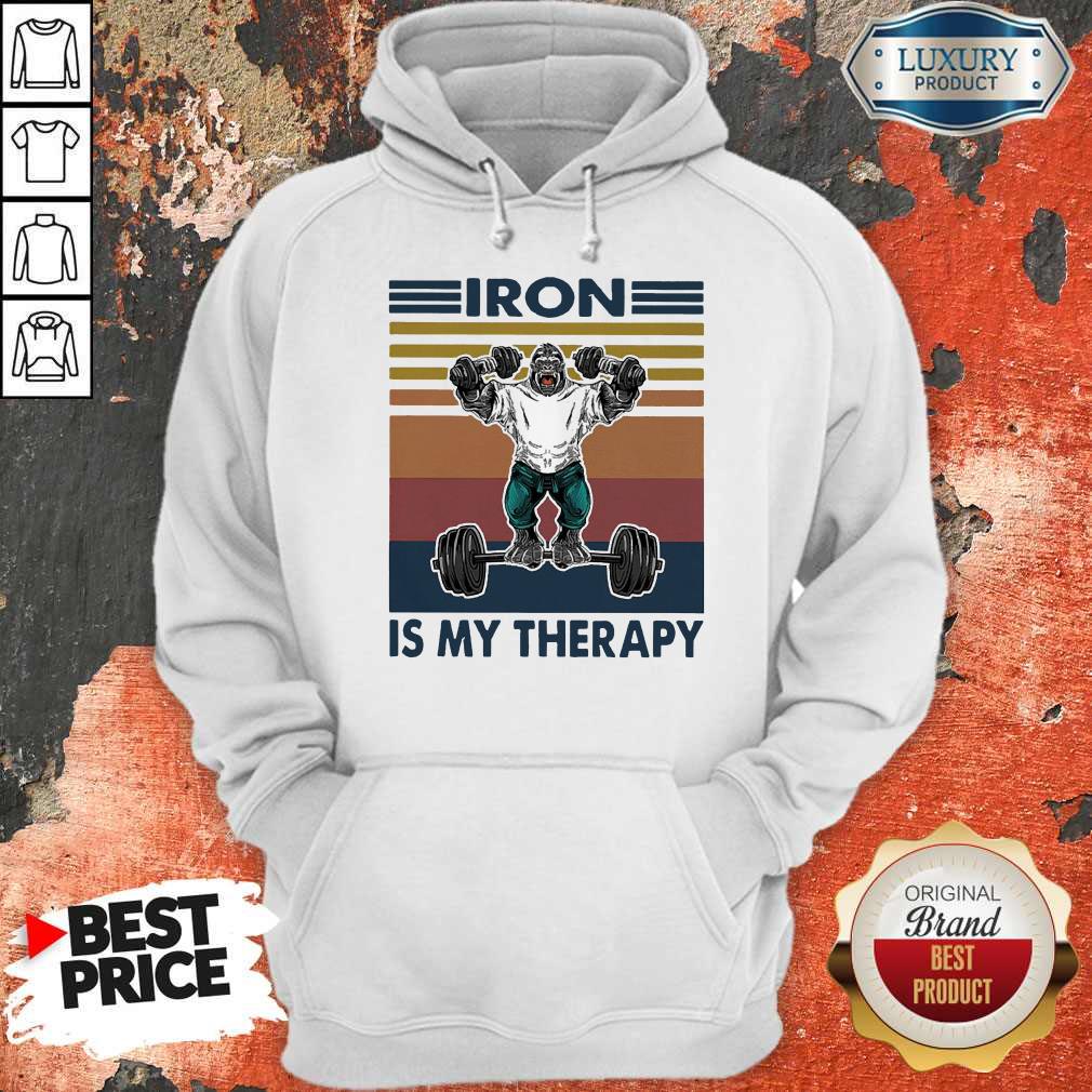 Awesome Gorilla Iron Is My Therapy Fitness Vintage Shirt