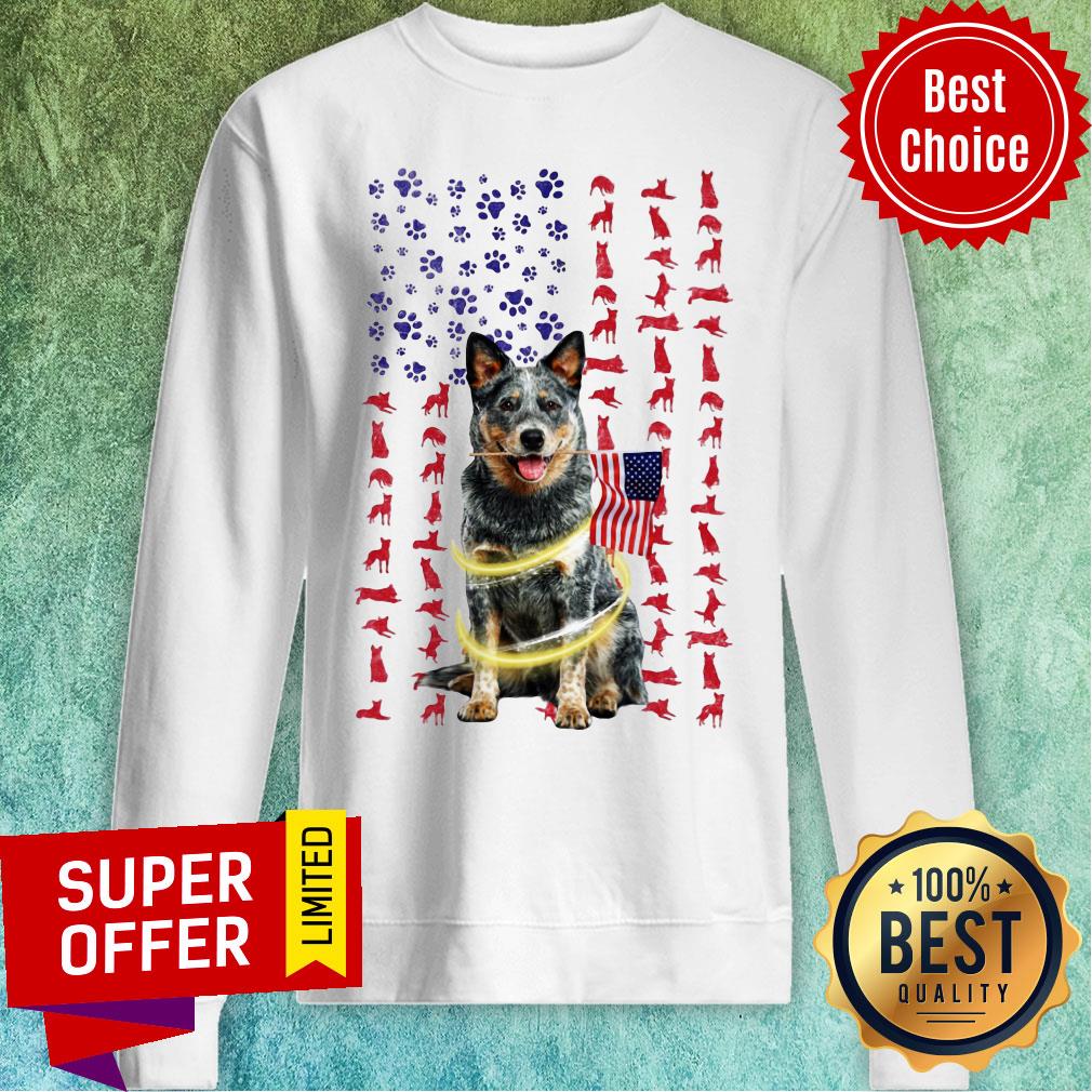 Awesome Heeler With Flag Amercian Shirt