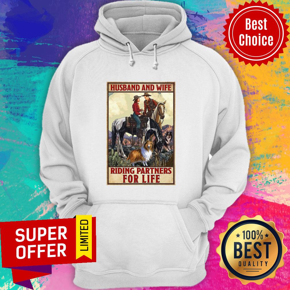 Awesome Husband And Wife Riding Partners For Life Cowgirl Shirt