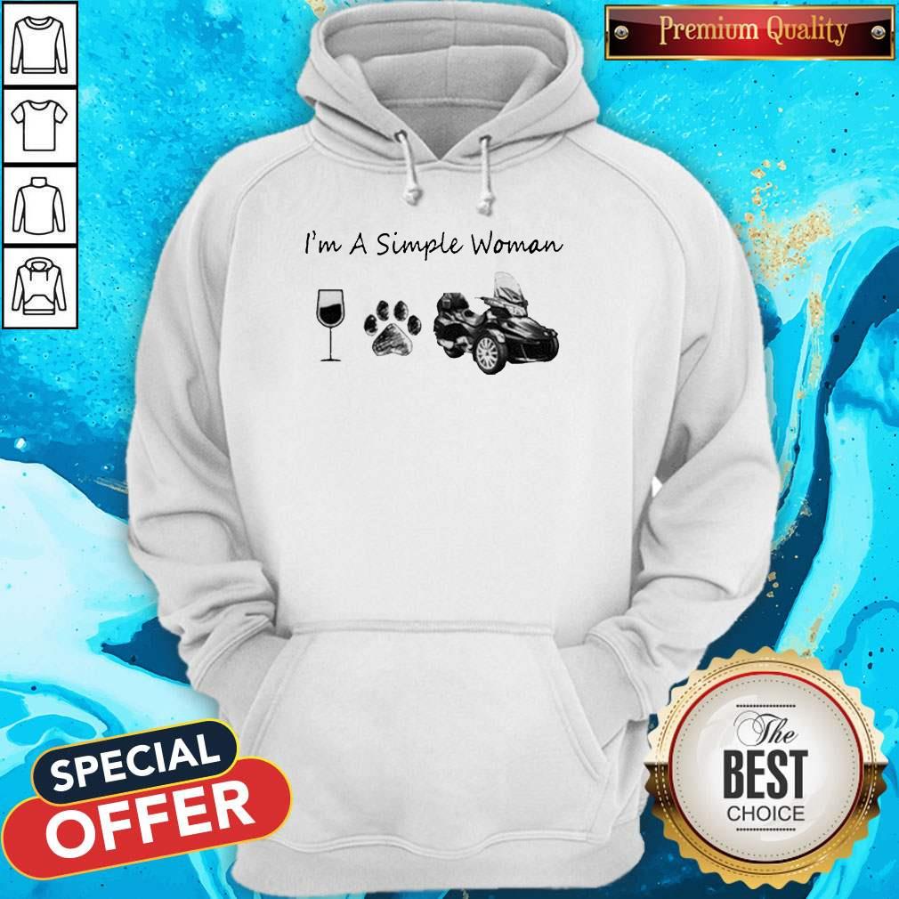 Awesome I’m A Simple Woman Wind Dog And Moto Shirt