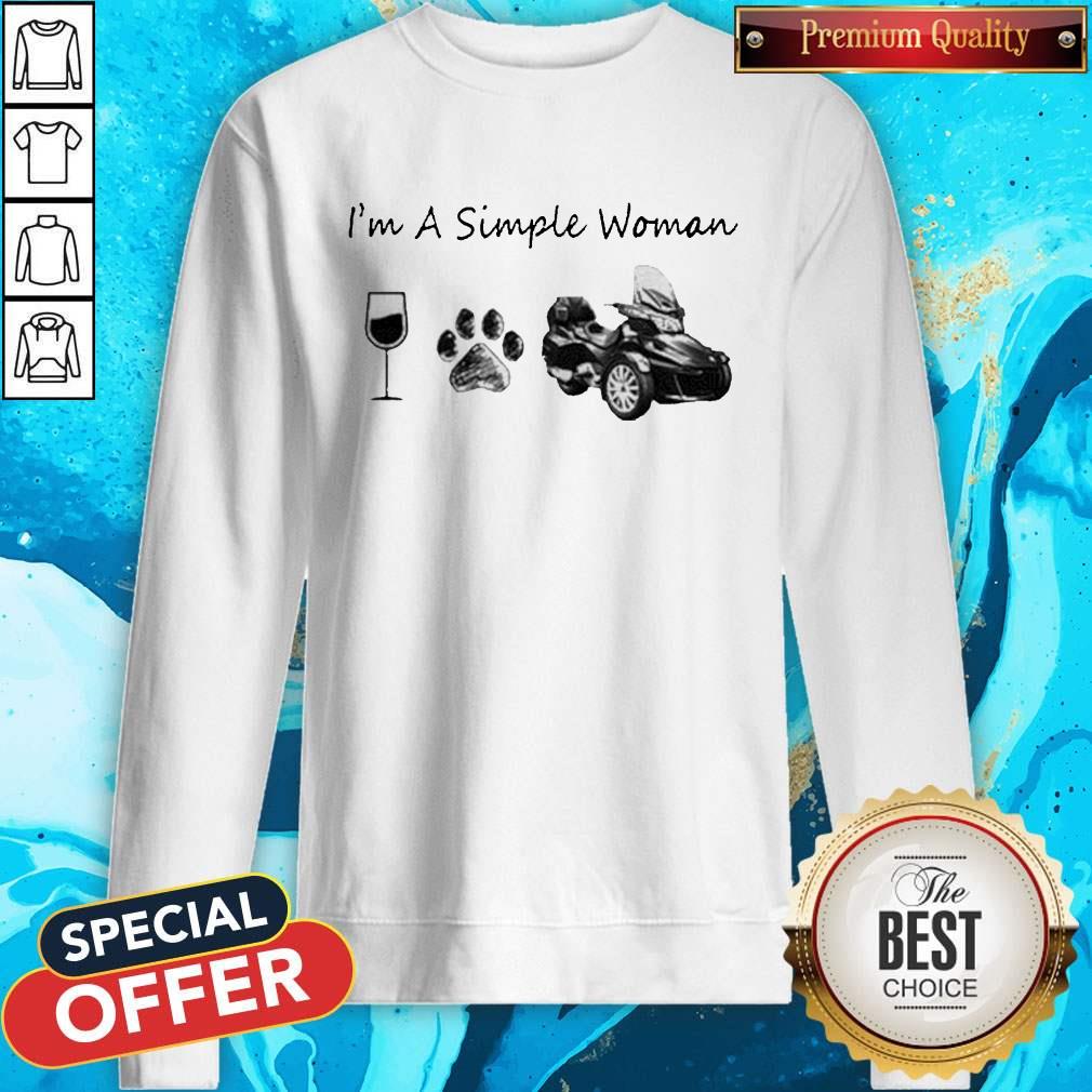Awesome I’m A Simple Woman Wind Dog And Moto Shirt