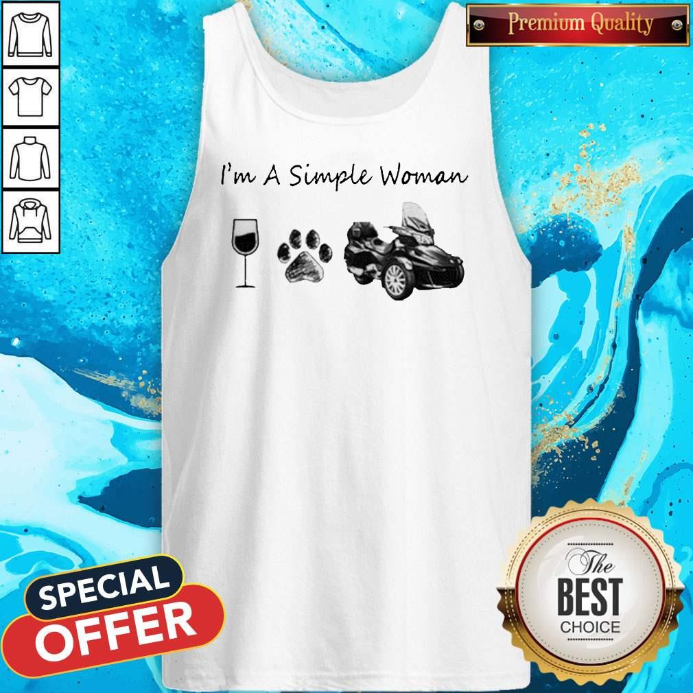 Awesome I’m A Simple Woman Wind Dog And Moto Shirt