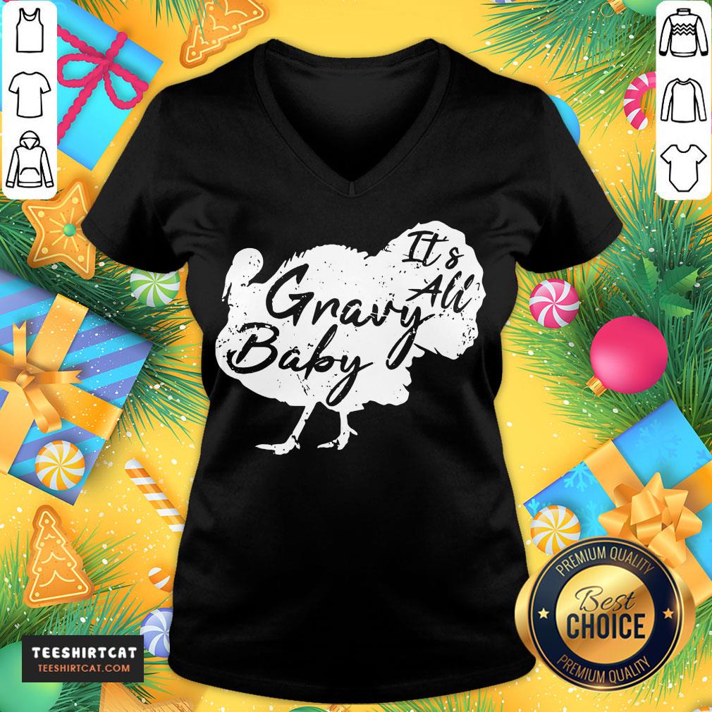 Awesome It's All Gravy Baby Cool Turkey Day Shirt