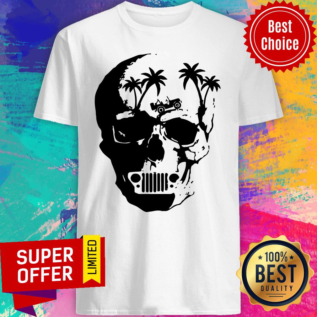 Awesome Jeep Skull Palm Tree Shirt