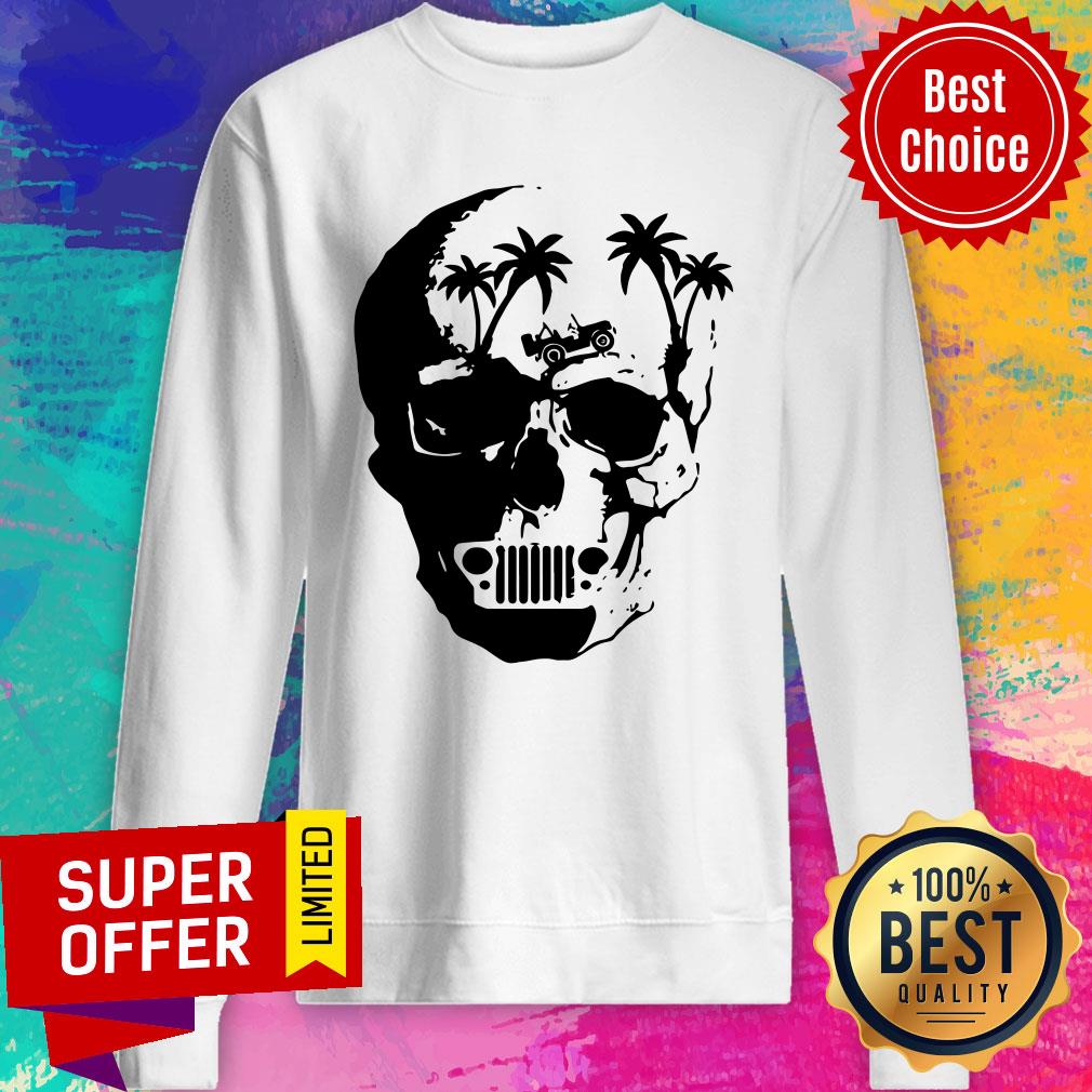 Awesome Jeep Skull Palm Tree Shirt