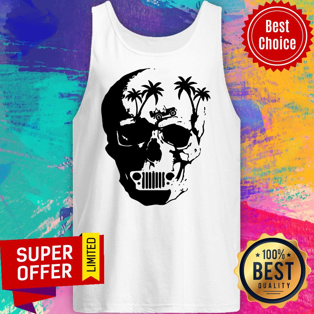 Awesome Jeep Skull Palm Tree Shirt