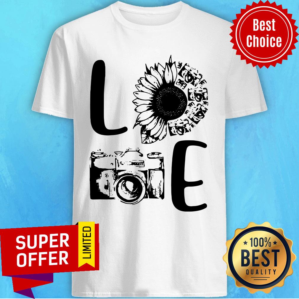 Awesome Love Camera Sunflower Shirt