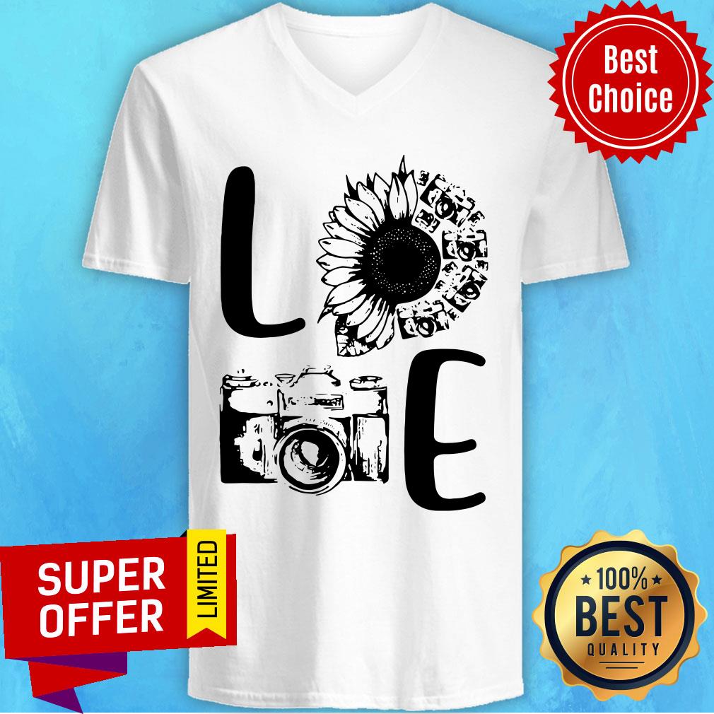 Awesome Love Camera Sunflower Shirt